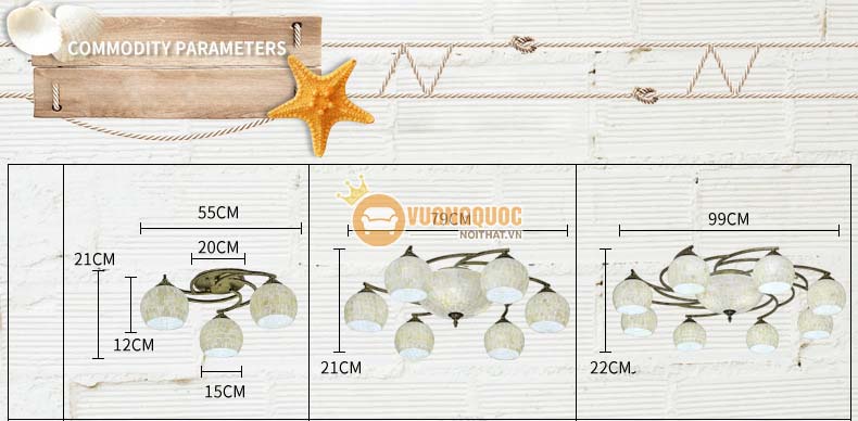 Đèn ốp trần nhập khẩu ánh sáng ấm áp YB428-12